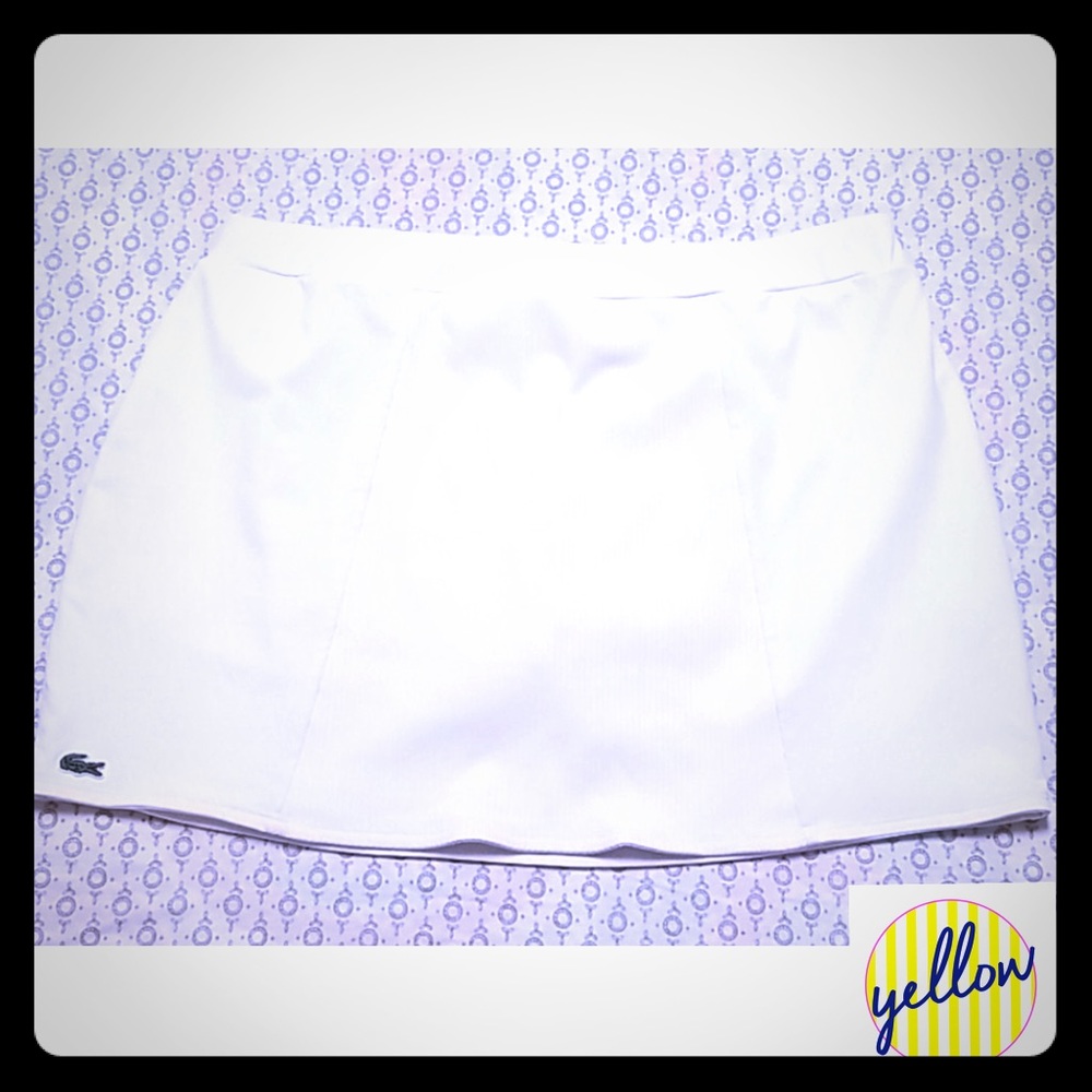 White Lacoste Sport Skirt, NWOT
